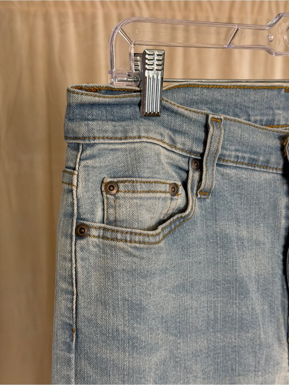George Light Wash Slim Straight Jeans
